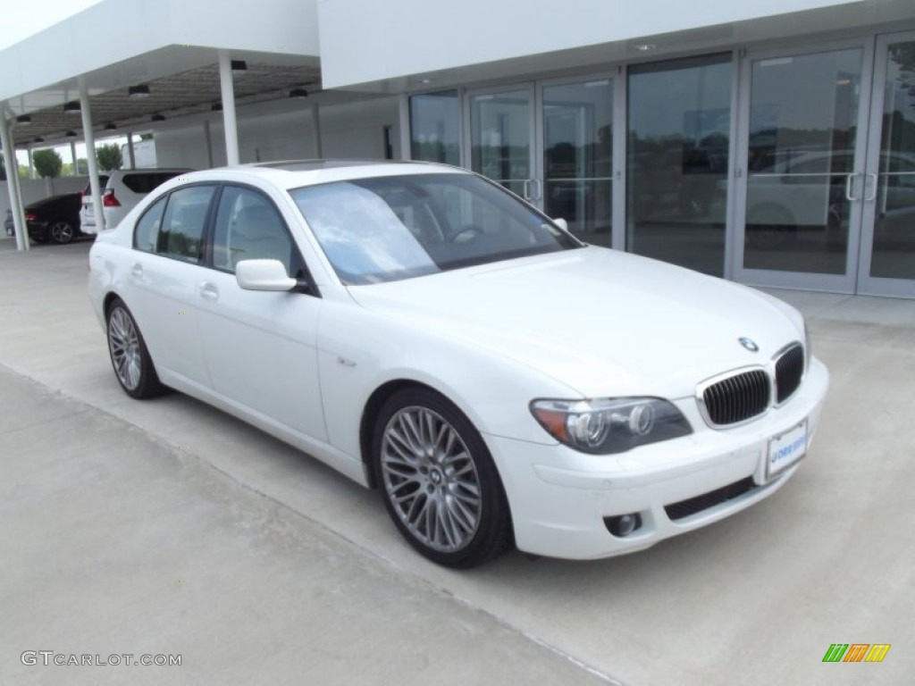 2008 7 Series 750i Sedan - Alpine White / Beige photo #2