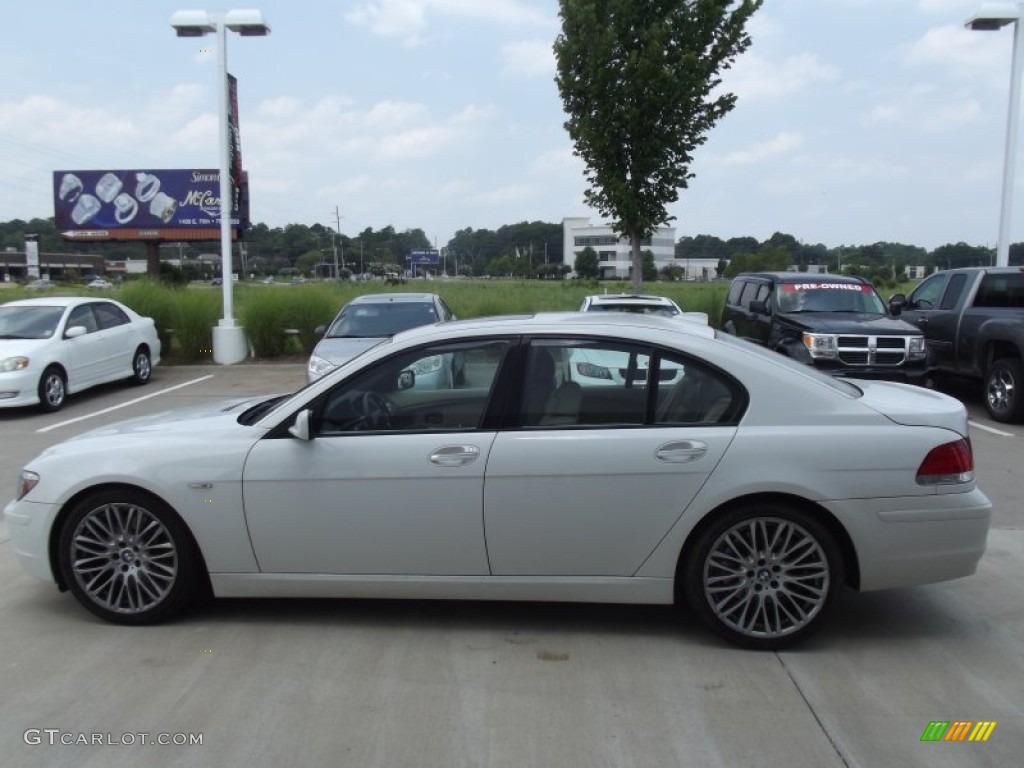 2008 7 Series 750i Sedan - Alpine White / Beige photo #5