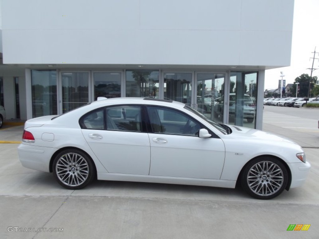 2008 7 Series 750i Sedan - Alpine White / Beige photo #6