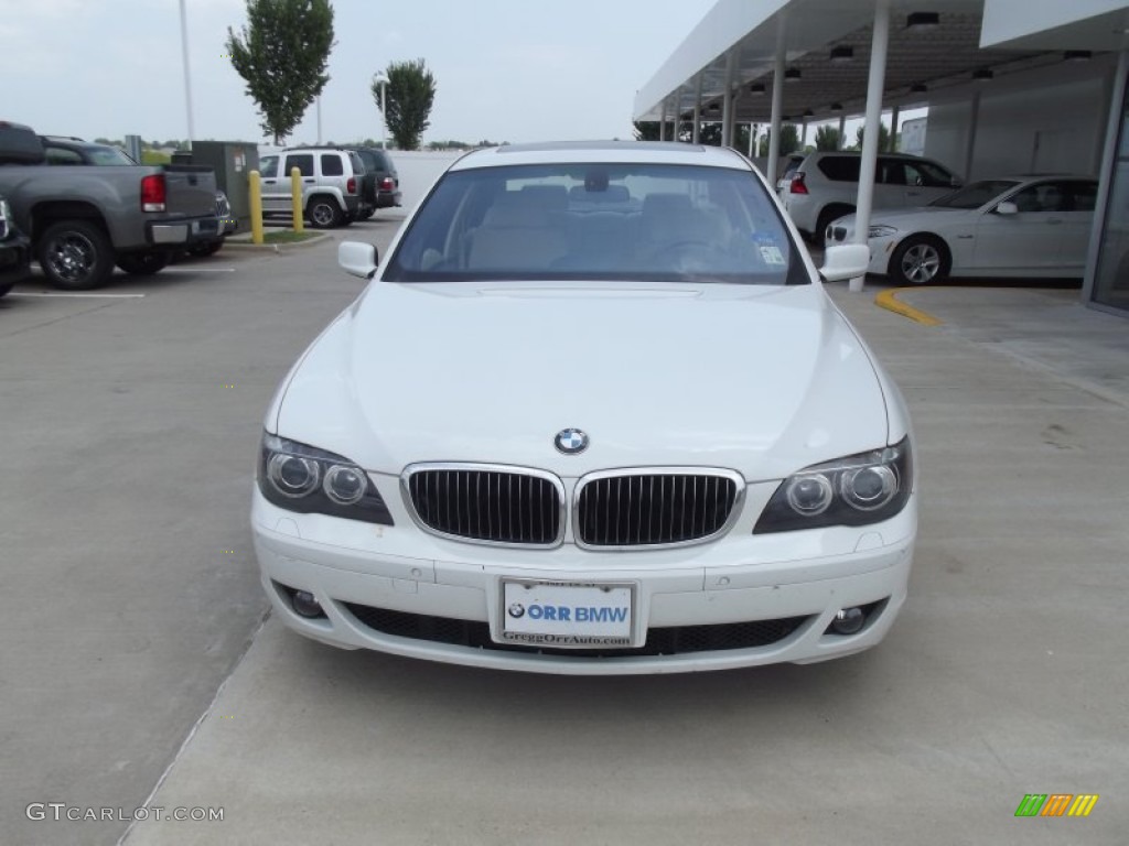 2008 7 Series 750i Sedan - Alpine White / Beige photo #7
