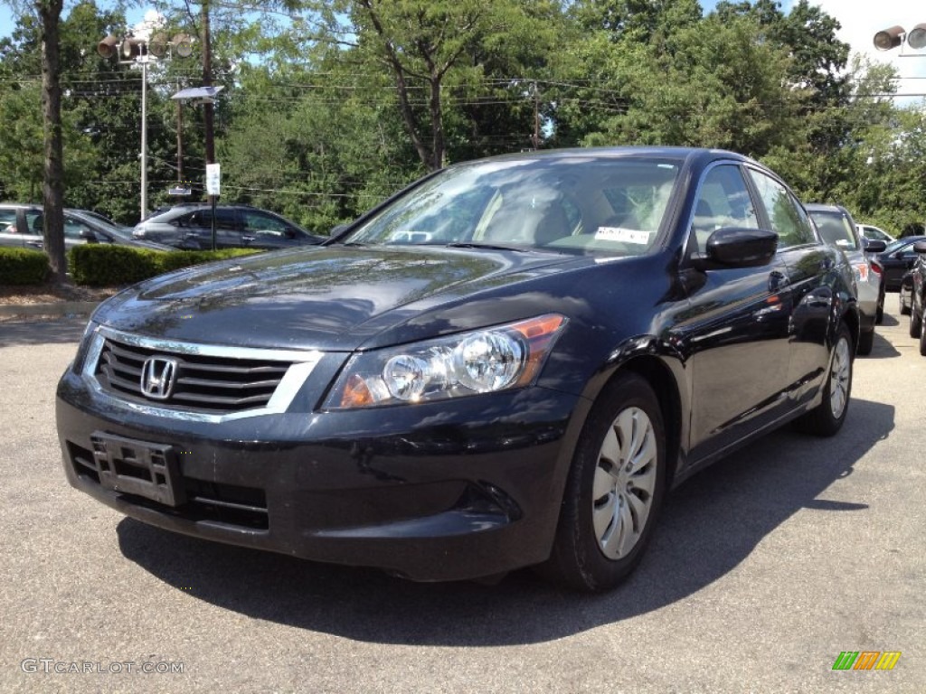 2009 Accord LX Sedan - Crystal Black Pearl / Ivory photo #6