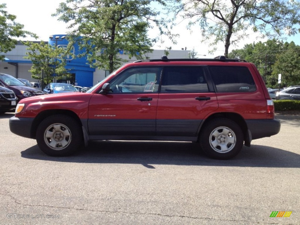 2002 Forester 2.5 L - Sedona Red Pearl / Gray photo #1