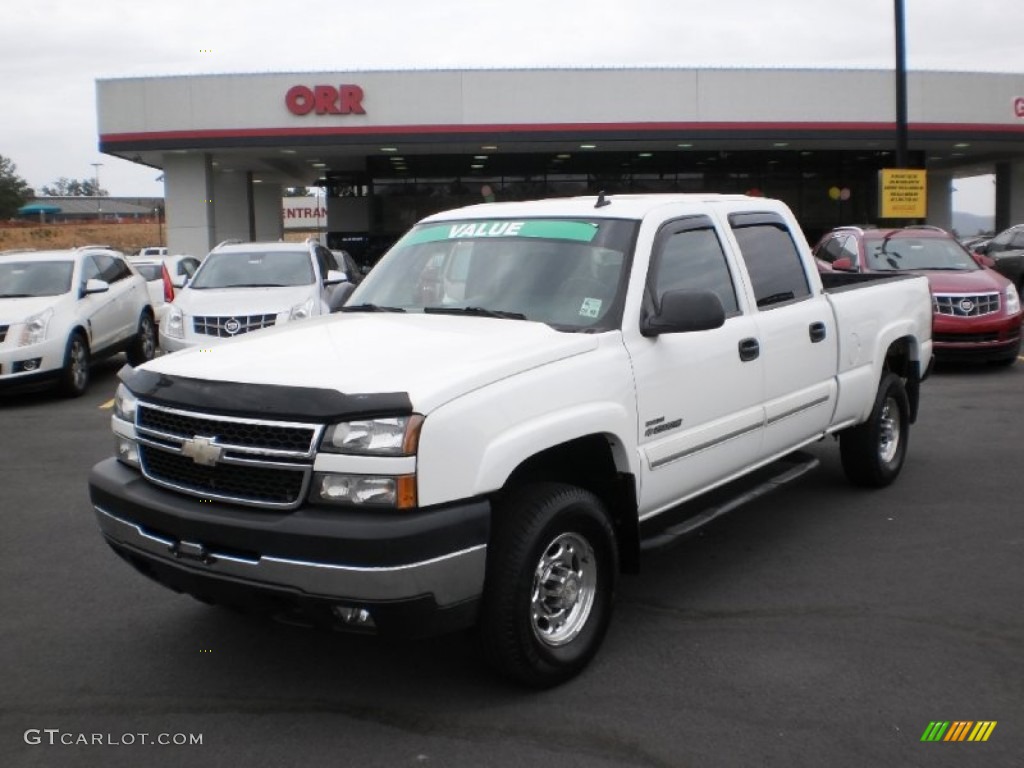 2007 Silverado 2500HD Classic LT Crew Cab - Summit White / Dark Charcoal photo #1