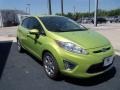 2012 Lime Squeeze Metallic Ford Fiesta SES Hatchback  photo #2