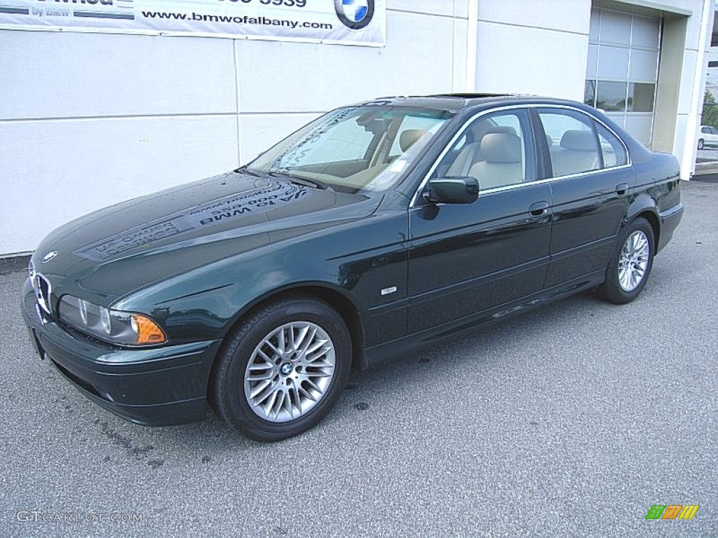 2003 5 Series 530i Sedan - Oxford Green Metallic / Sand Beige photo #2