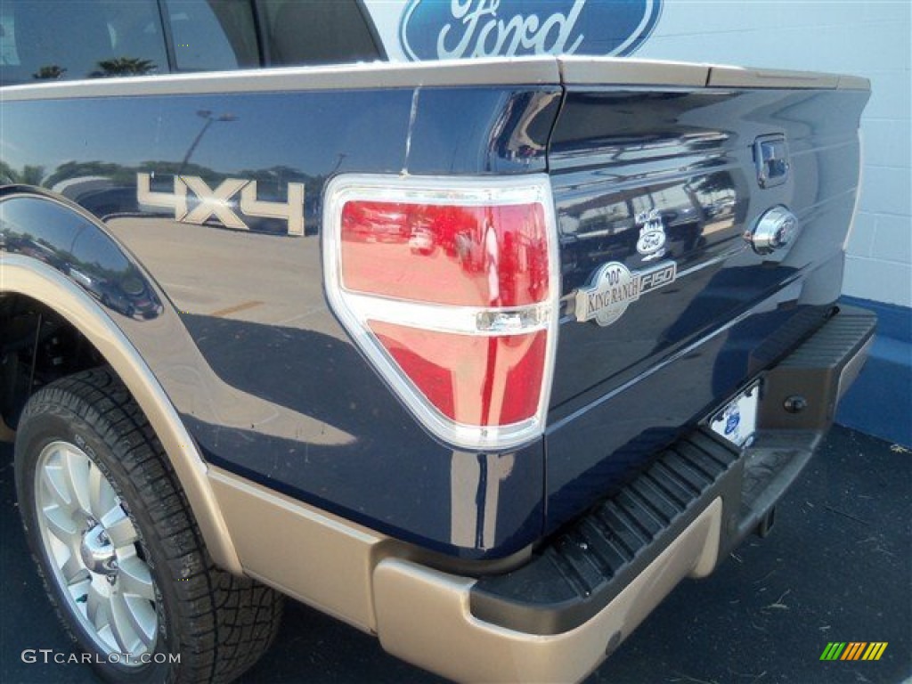 2012 F150 King Ranch SuperCrew 4x4 - Dark Blue Pearl Metallic / King Ranch Chaparral Leather photo #11