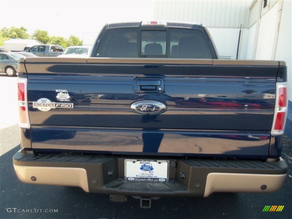 2012 F150 King Ranch SuperCrew 4x4 - Dark Blue Pearl Metallic / King Ranch Chaparral Leather photo #12