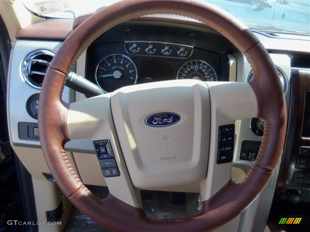 2012 F150 King Ranch SuperCrew 4x4 - Dark Blue Pearl Metallic / King Ranch Chaparral Leather photo #17