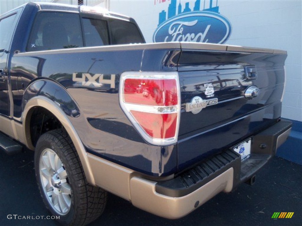 2012 F150 King Ranch SuperCrew 4x4 - Dark Blue Pearl Metallic / King Ranch Chaparral Leather photo #33