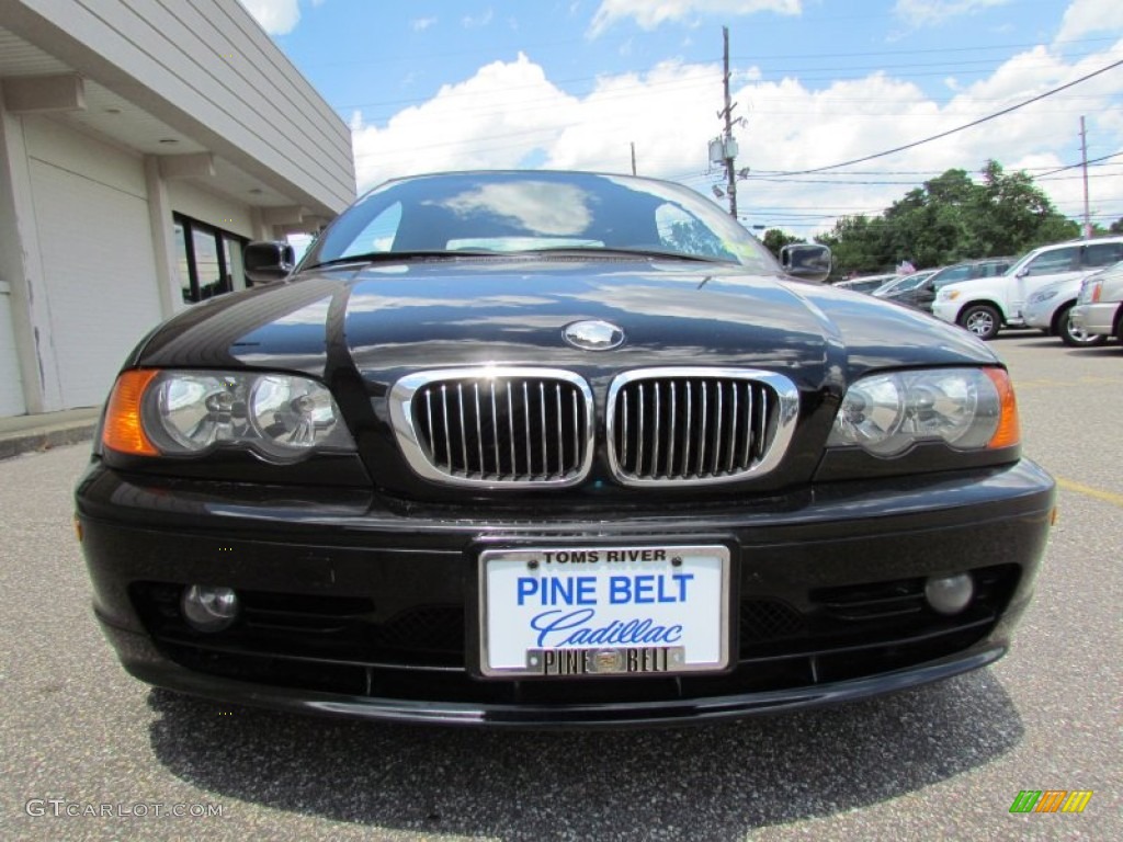 2001 3 Series 325i Convertible - Jet Black / Grey photo #2
