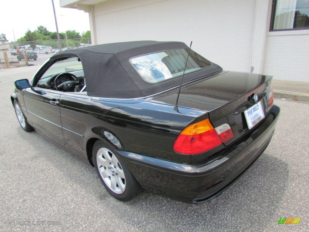 2001 3 Series 325i Convertible - Jet Black / Grey photo #5