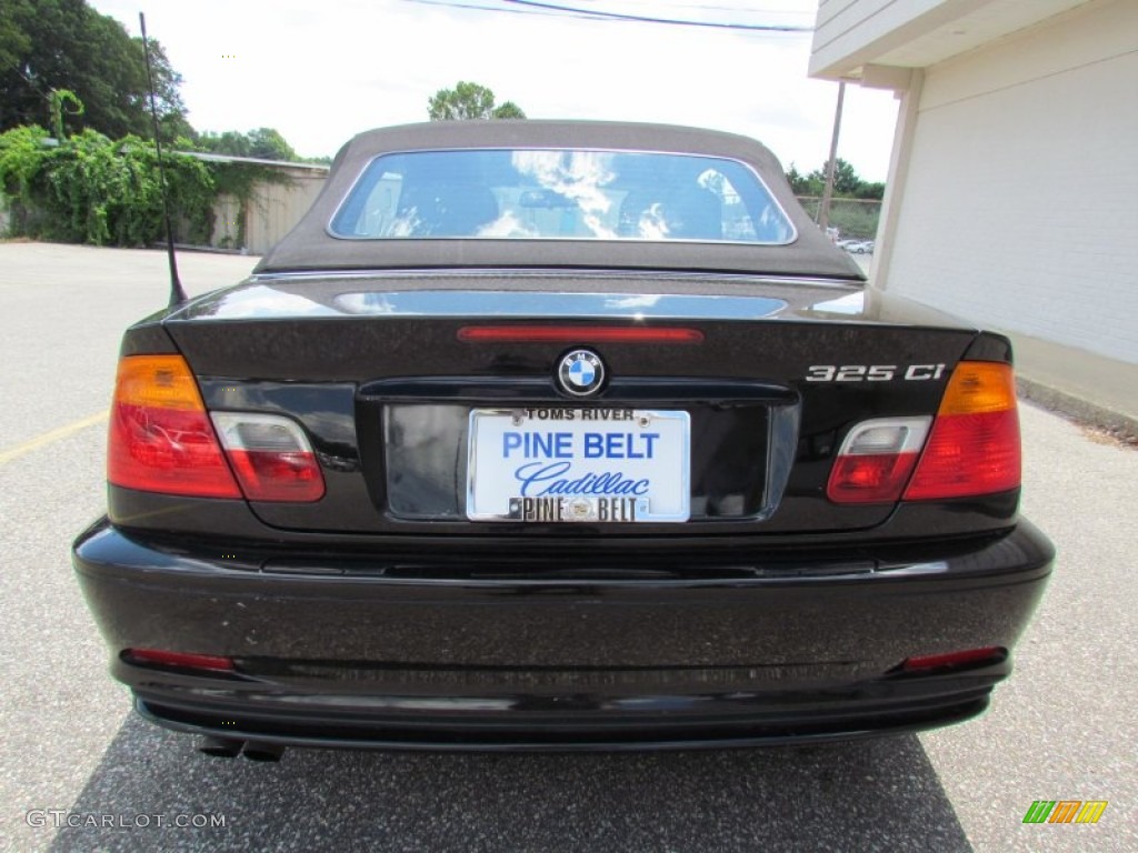 2001 3 Series 325i Convertible - Jet Black / Grey photo #6