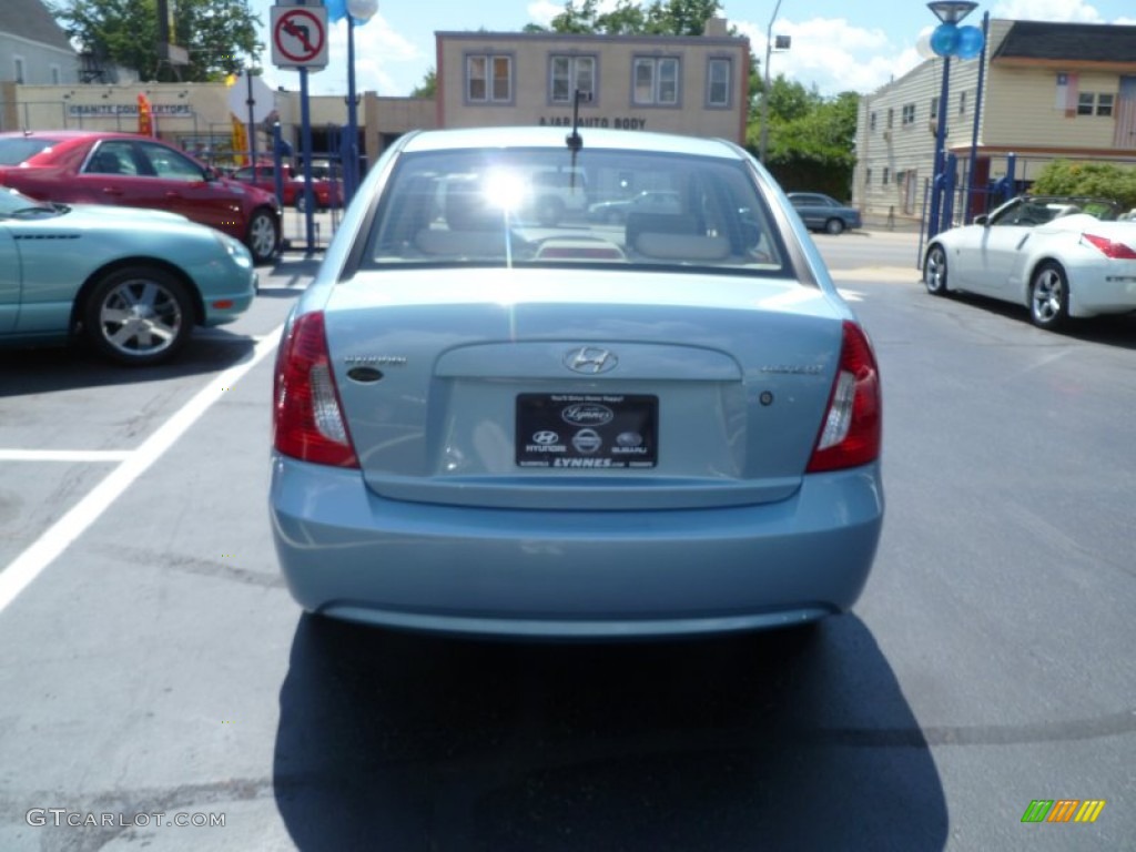 2011 Accent GLS 4 Door - Clear Water Blue / Beige photo #8