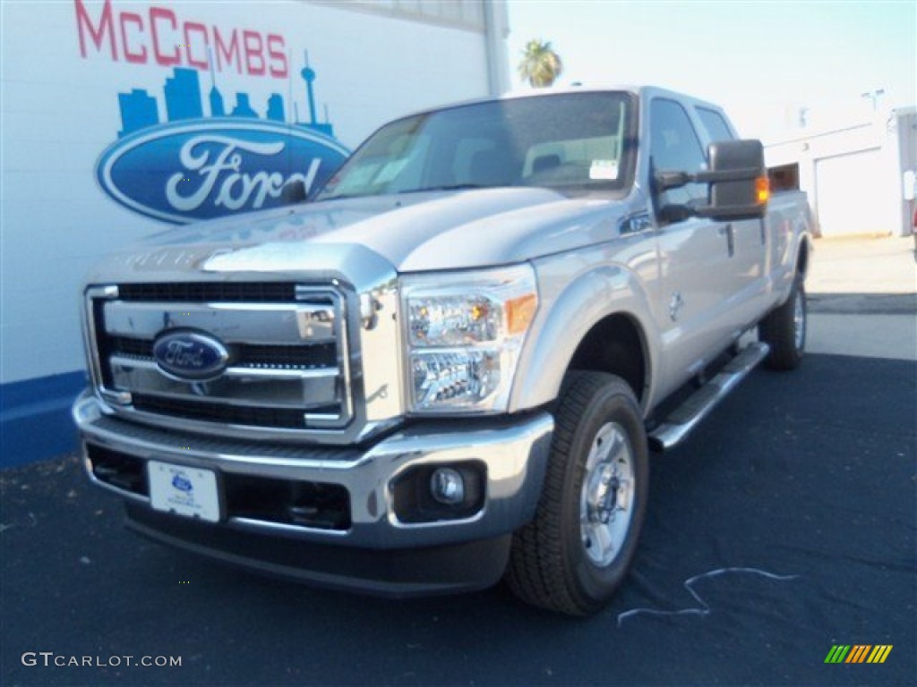 2012 F350 Super Duty XLT Crew Cab 4x4 - Ingot Silver Metallic / Steel photo #3