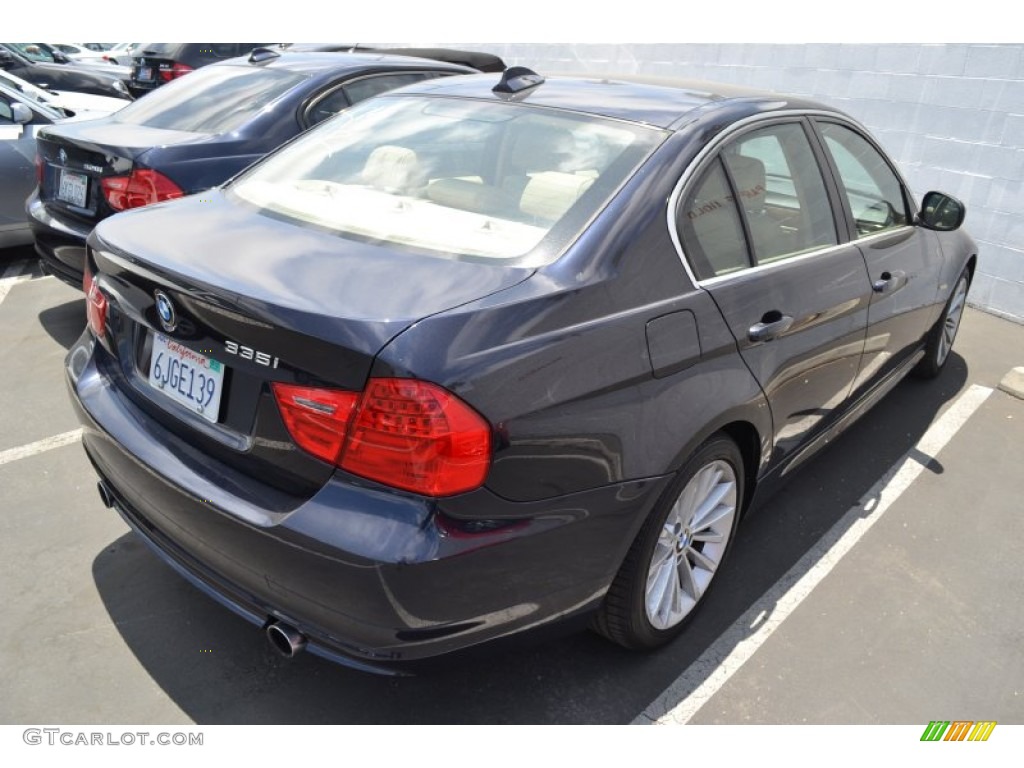 2009 3 Series 335i Sedan - Monaco Blue Metallic / Beige photo #6