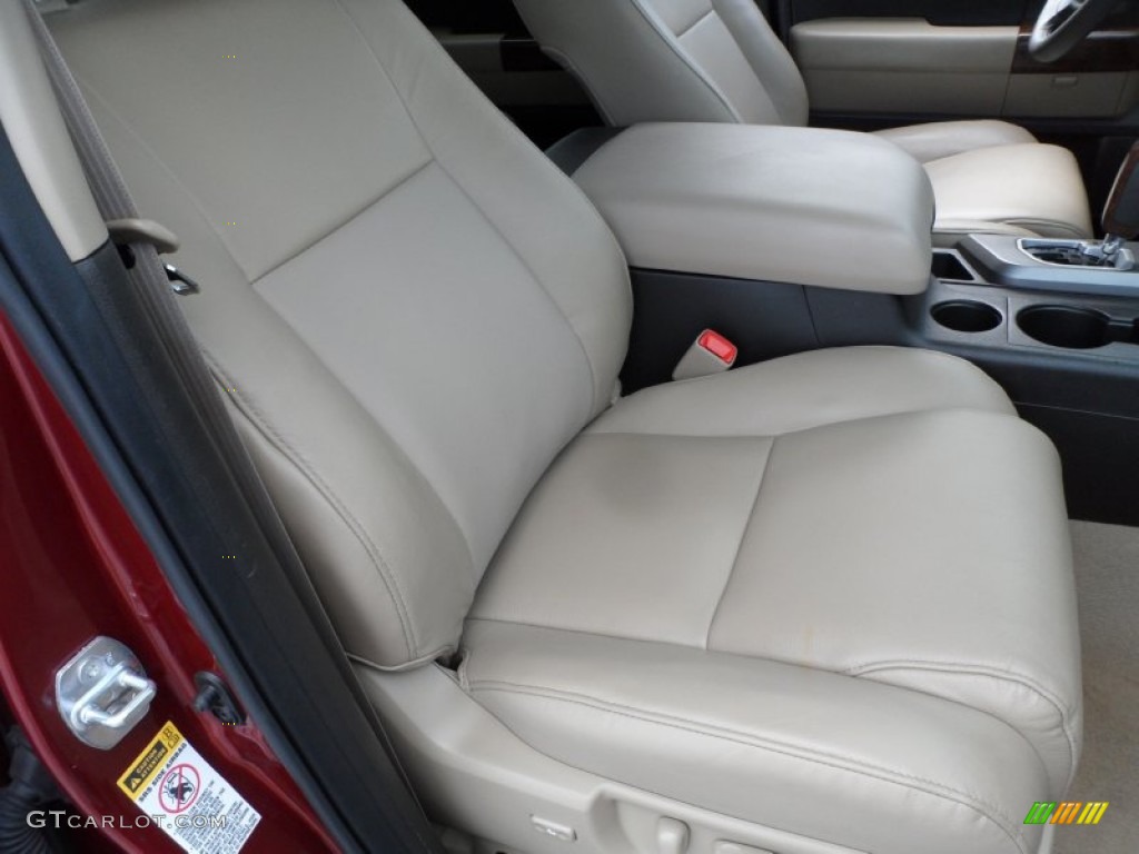 2010 Tundra Limited CrewMax - Salsa Red Pearl / Sand Beige photo #25