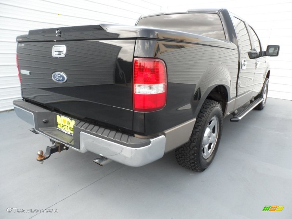 2005 F150 XLT SuperCrew - Black / Tan photo #3