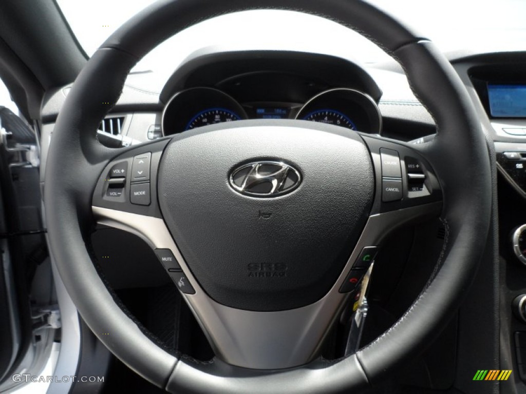 2013 Hyundai Genesis Coupe 2.0T Black Cloth Steering Wheel Photo #67458339