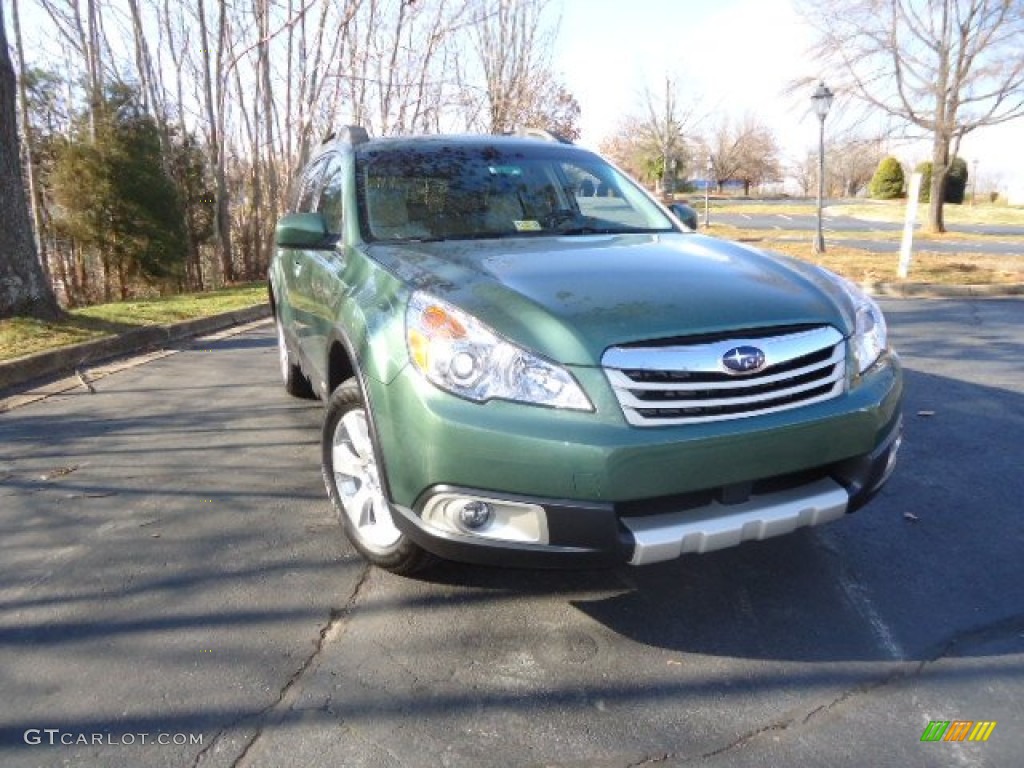 2013 Outback 2.5i Limited - Cypress Green Pearl / Off Black Leather photo #1