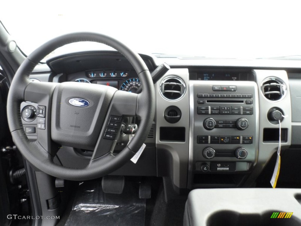 2012 Ford F150 XLT SuperCrew Black Dashboard Photo #67460953