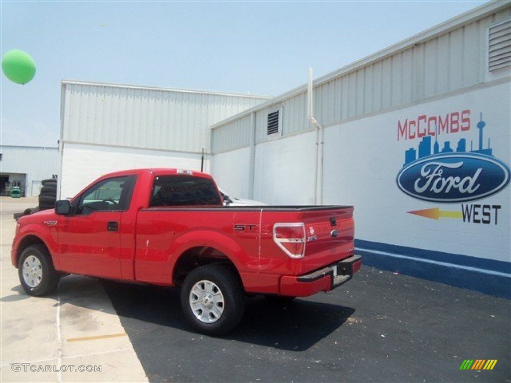 2012 F150 STX Regular Cab - Race Red / Steel Gray photo #3