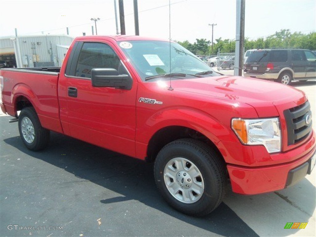 2012 F150 STX Regular Cab - Race Red / Steel Gray photo #7