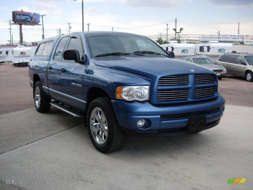 2003 Ram 1500 SLT Quad Cab 4x4 - Atlantic Blue Pearl / Dark Slate Gray photo #13