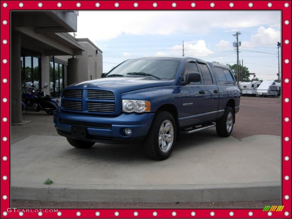 2003 Ram 1500 SLT Quad Cab 4x4 - Atlantic Blue Pearl / Dark Slate Gray photo #15