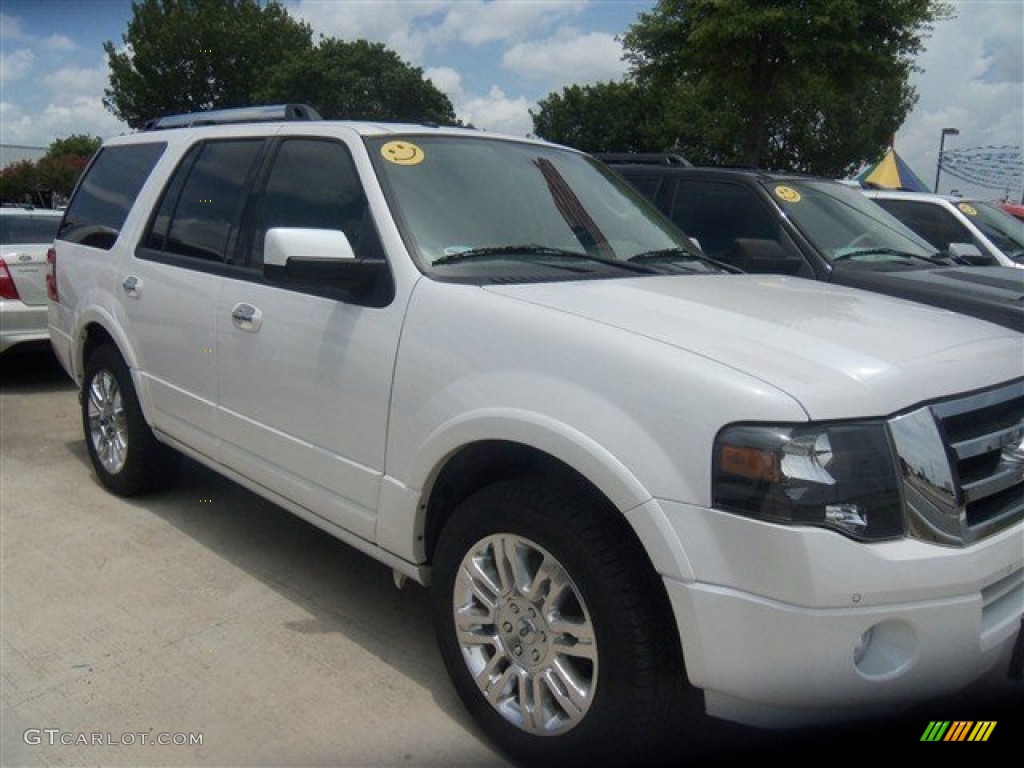 2012 Expedition Limited - White Platinum Tri-Coat / Stone photo #1