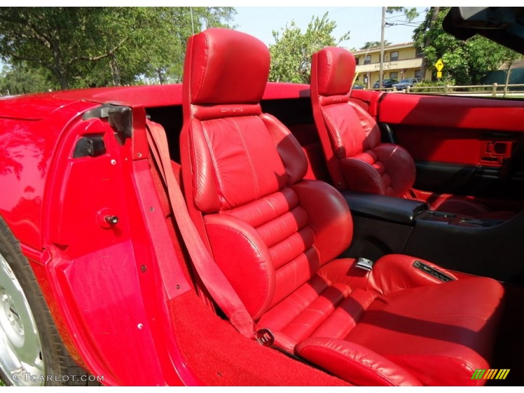 Red Interior 1992 Chevrolet Corvette Convertible Photo #67464604
