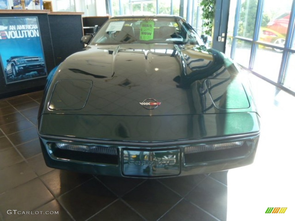 1990 Corvette Coupe - Polo Green Metallic / Black photo #6