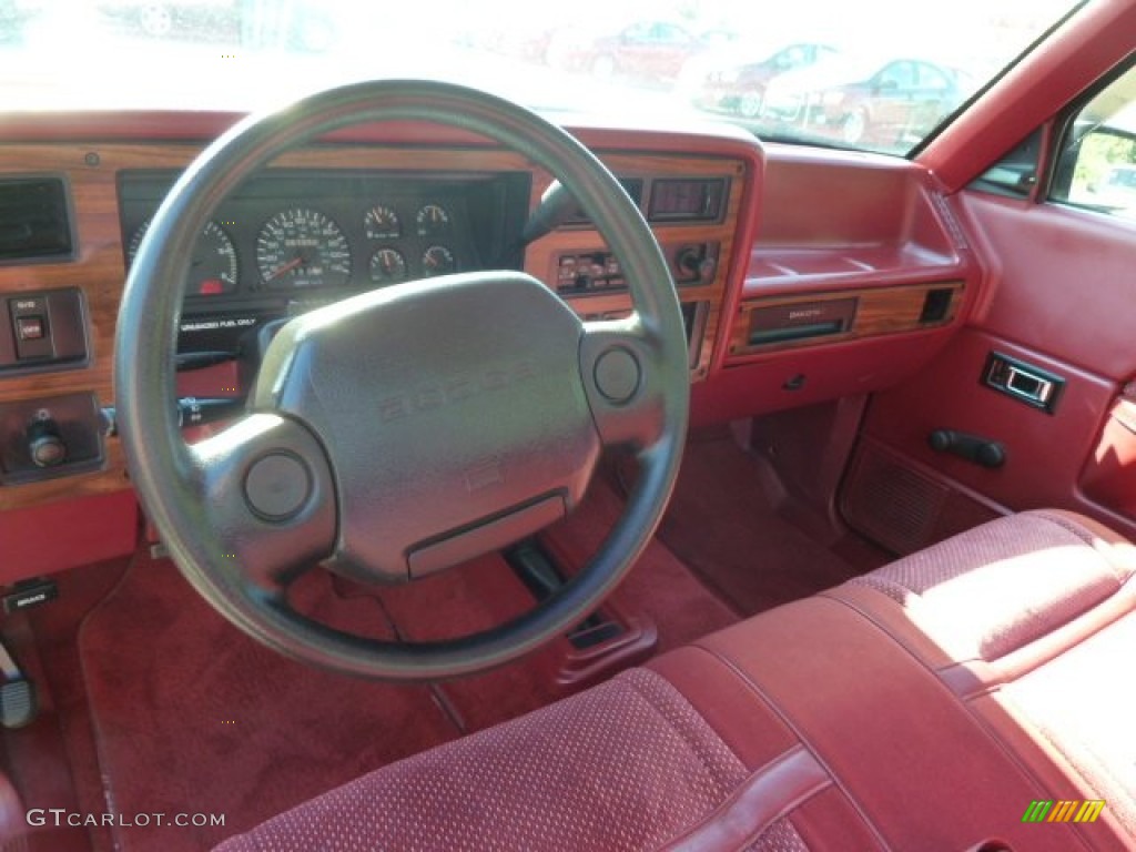 Red Interior 1994 Dodge Dakota SLT Regular Cab 4x4 Photo #67466299