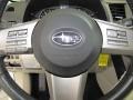 Warm Ivory 2011 Subaru Outback 2.5i Limited Wagon Steering Wheel