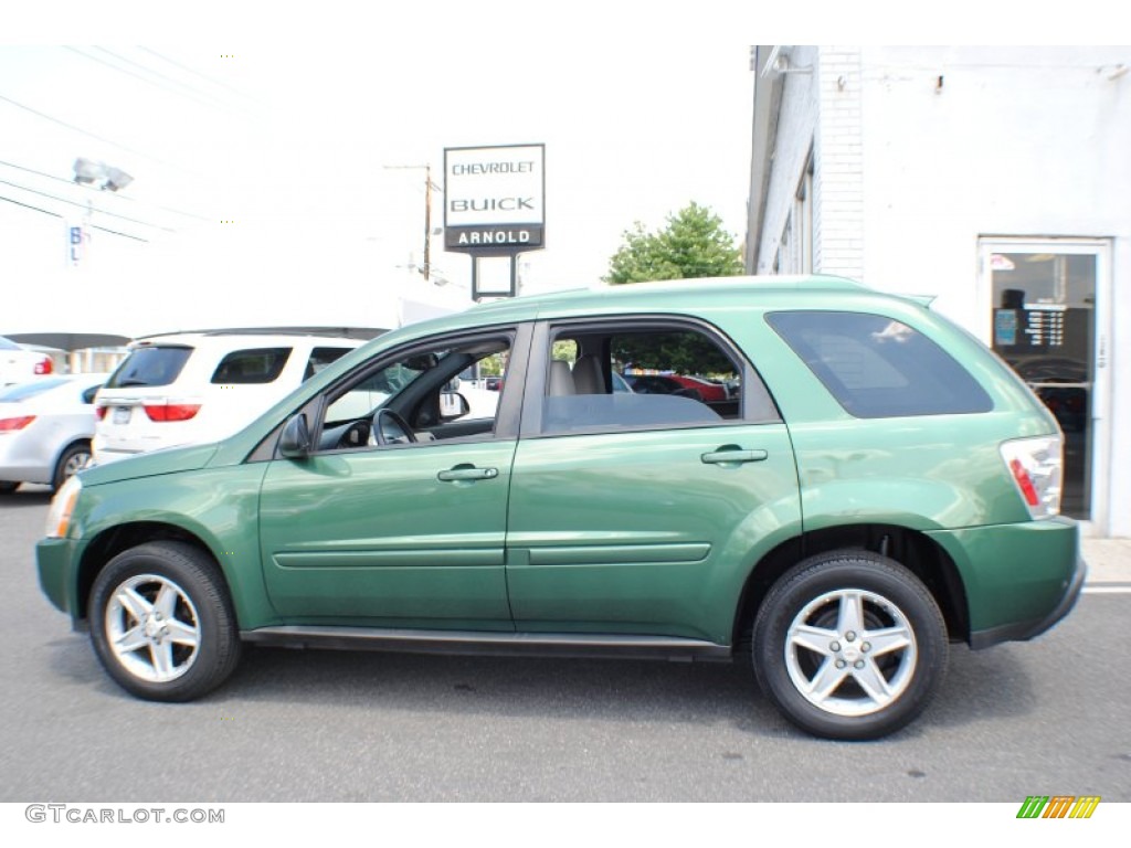 2005 Equinox LT AWD - Meander Green Metallic / Light Gray photo #3