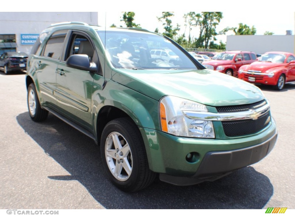 2005 Equinox LT AWD - Meander Green Metallic / Light Gray photo #7