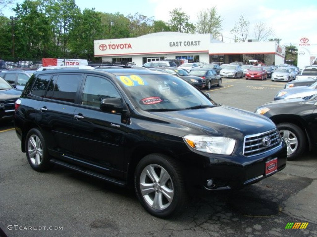 2009 Highlander Limited 4WD - Black / Ash photo #1