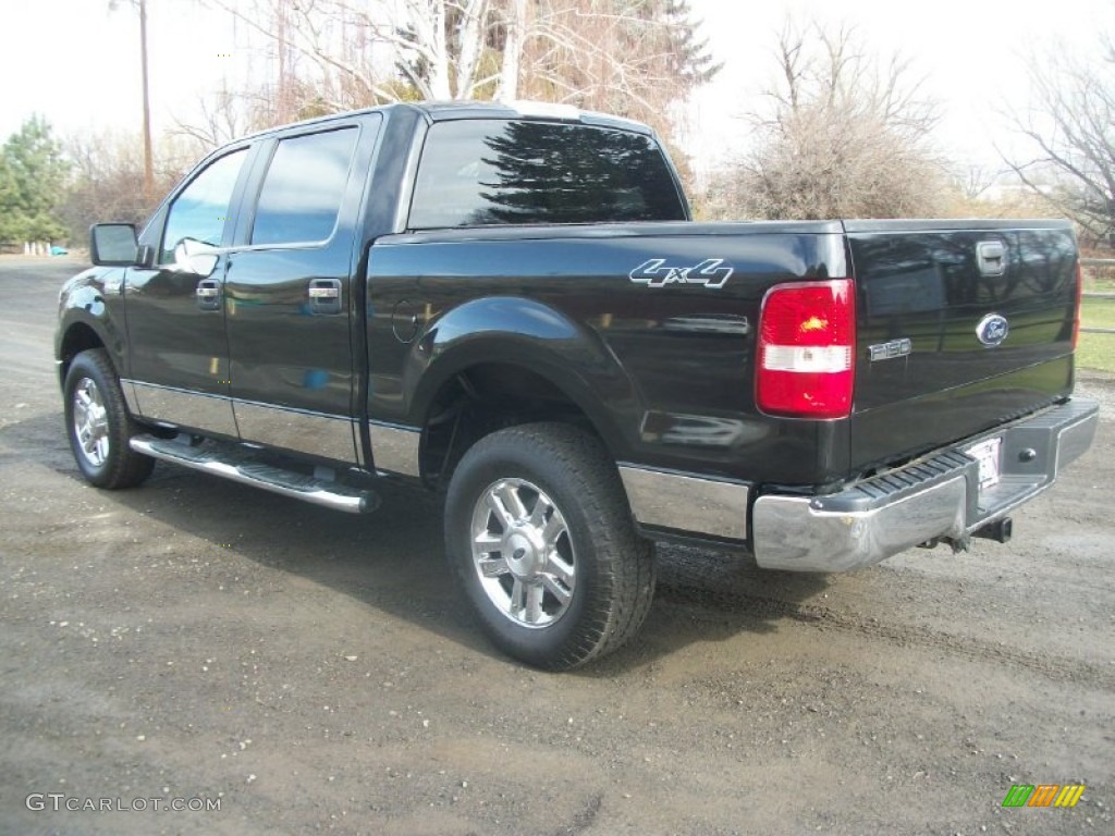 2006 F150 XLT SuperCrew 4x4 - Black / Medium/Dark Flint photo #4