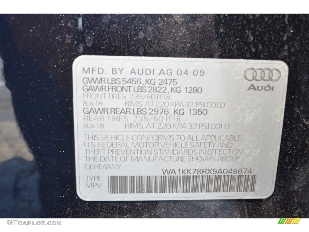 2009 Q5 3.2 Premium quattro - Deep Sea Blue Pearl Effect / Cardamom Beige photo #17