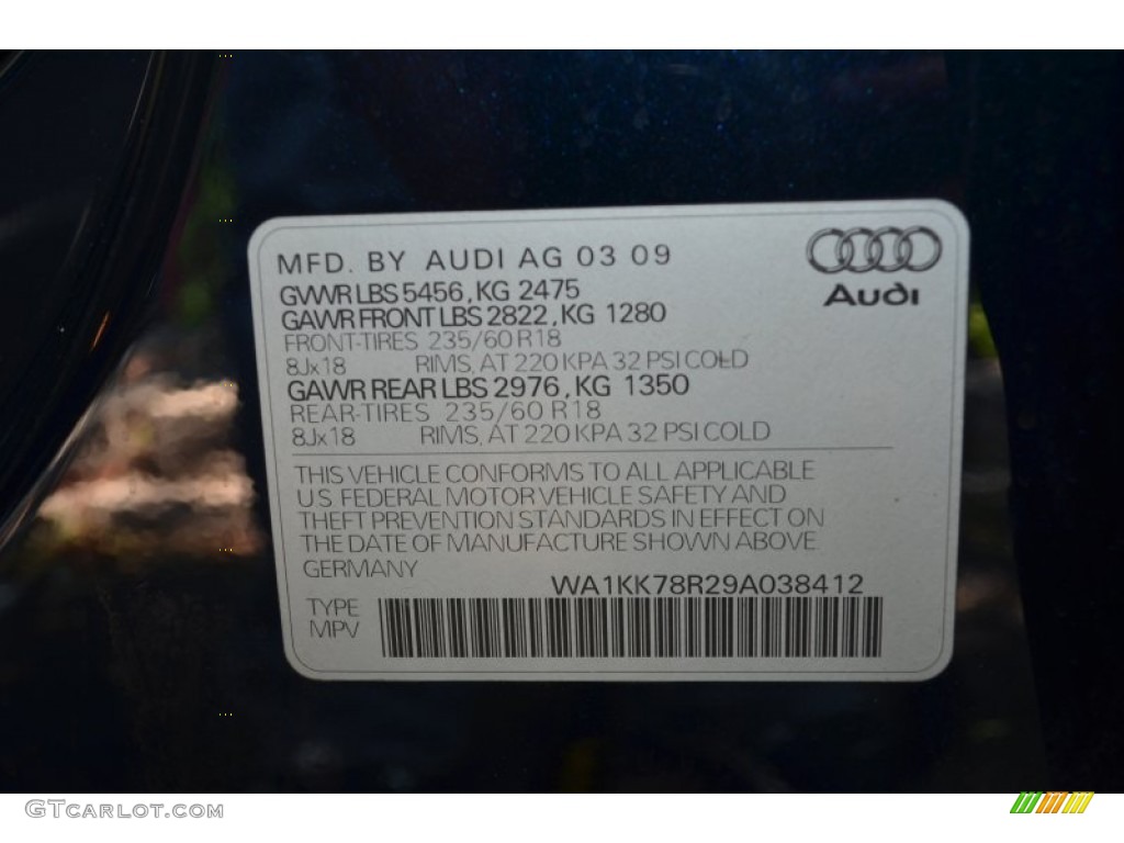 2009 Q5 3.2 Premium quattro - Deep Sea Blue Pearl Effect / Cardamom Beige photo #25
