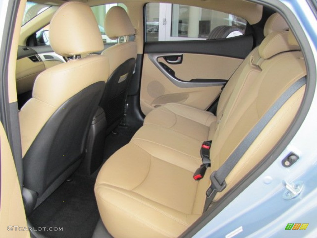 2012 Elantra Limited - Blue Sky Metallic / Beige photo #4