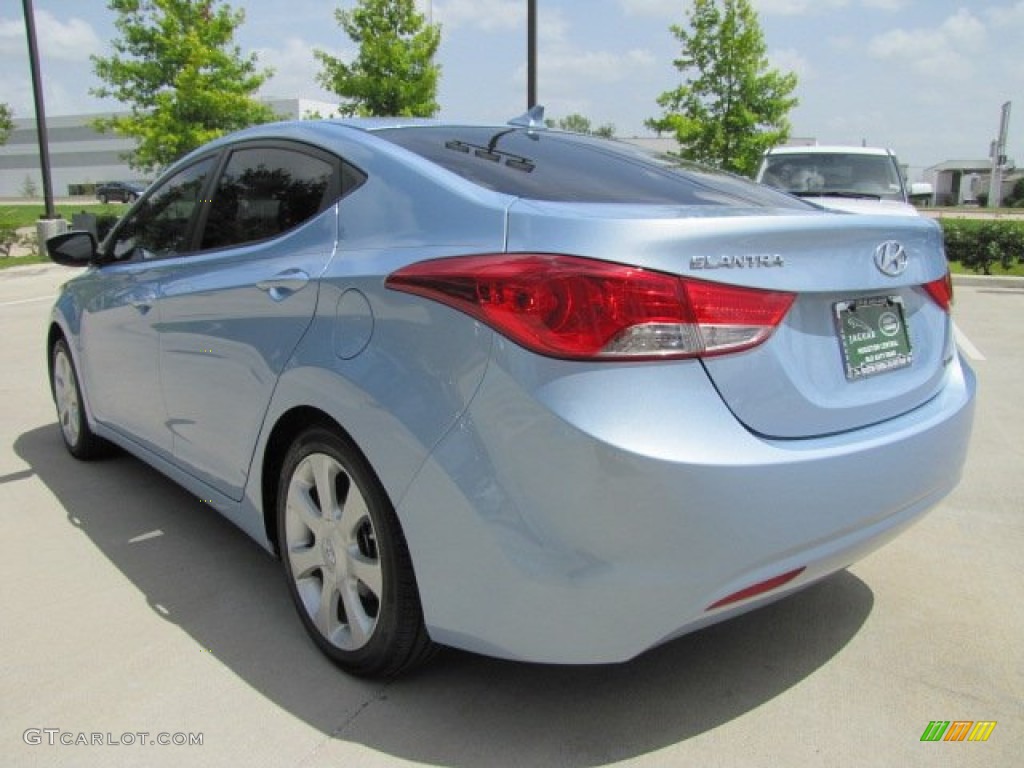 2012 Elantra Limited - Blue Sky Metallic / Beige photo #8