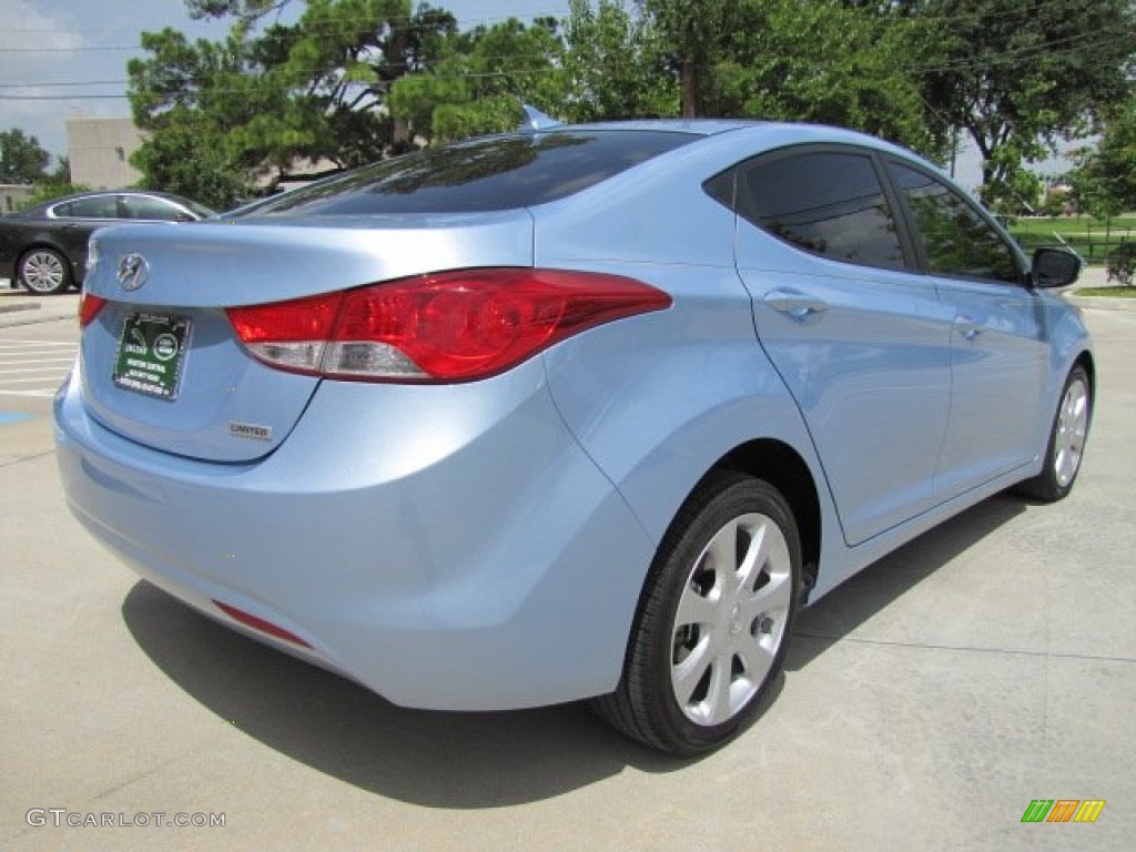 2012 Elantra Limited - Blue Sky Metallic / Beige photo #10