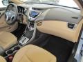 2012 Hyundai Elantra Beige Interior Dashboard Photo