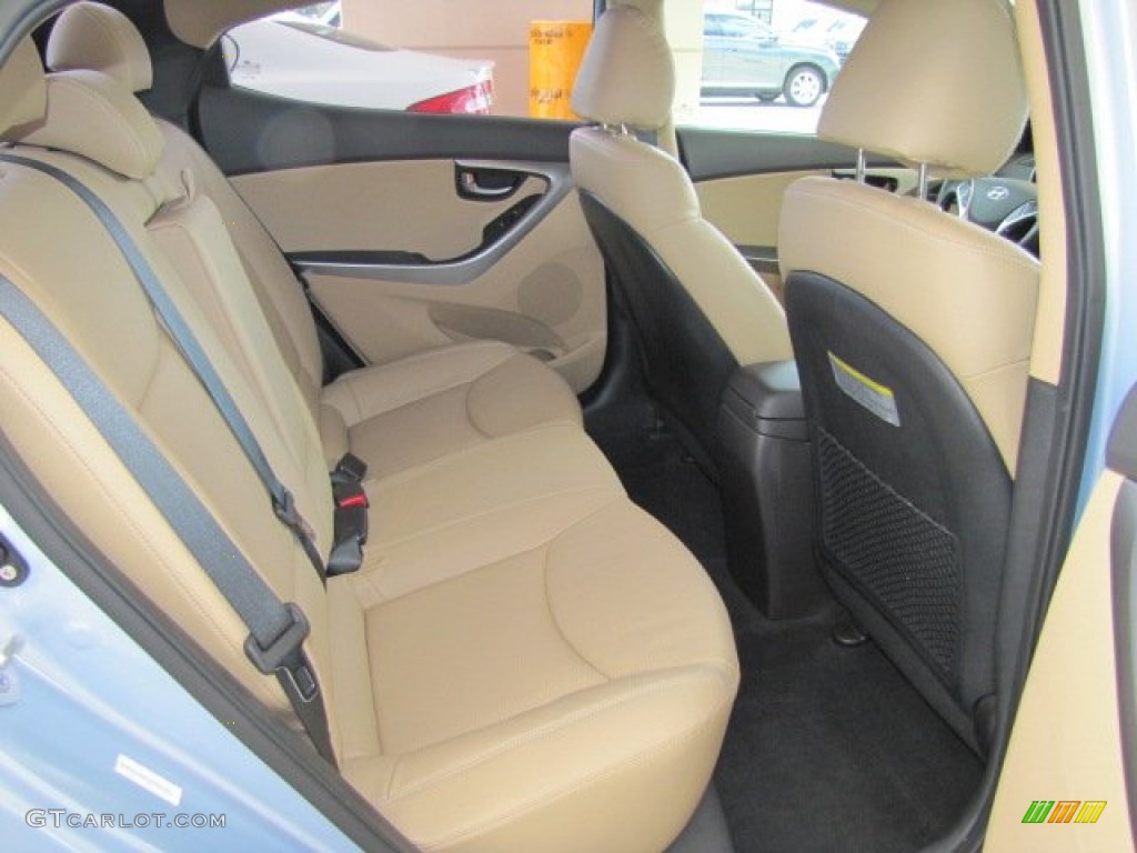 2012 Elantra Limited - Blue Sky Metallic / Beige photo #23