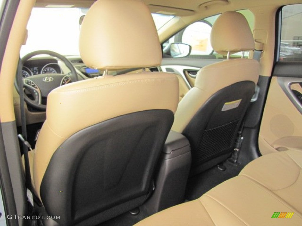 2012 Elantra Limited - Blue Sky Metallic / Beige photo #27