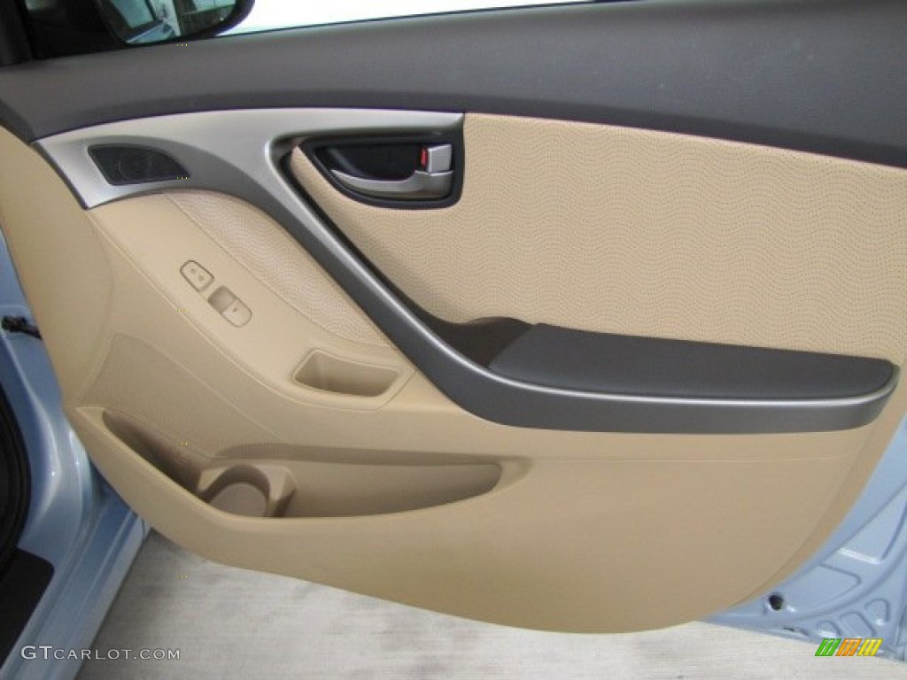 2012 Hyundai Elantra Limited Beige Door Panel Photo #67468984
