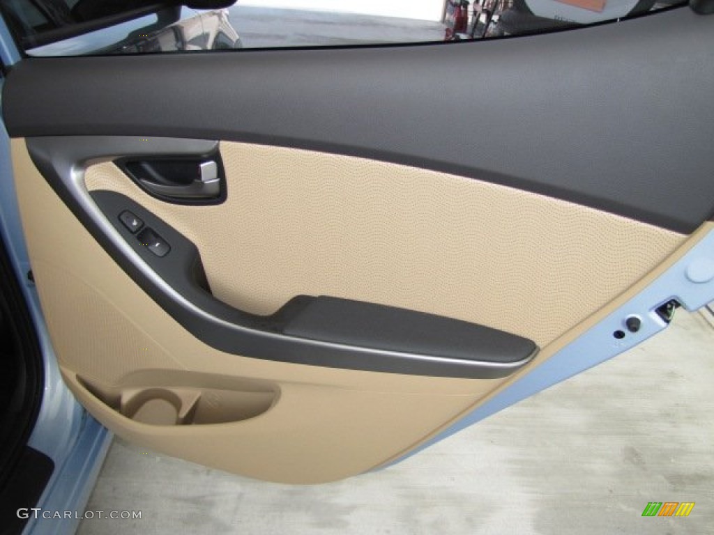 2012 Hyundai Elantra Limited Beige Door Panel Photo #67468993