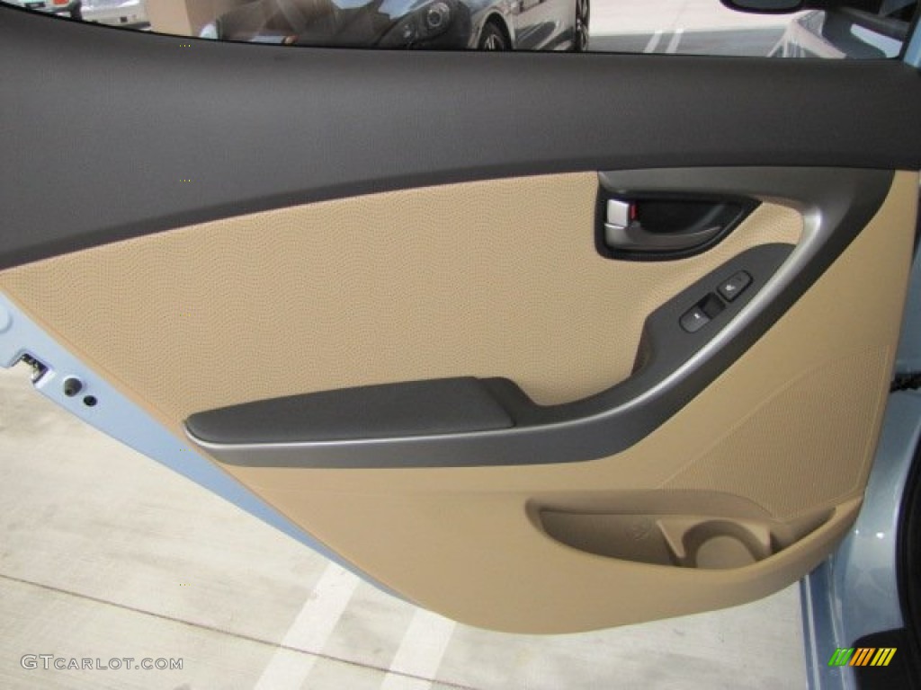 2012 Hyundai Elantra Limited Beige Door Panel Photo #67469002