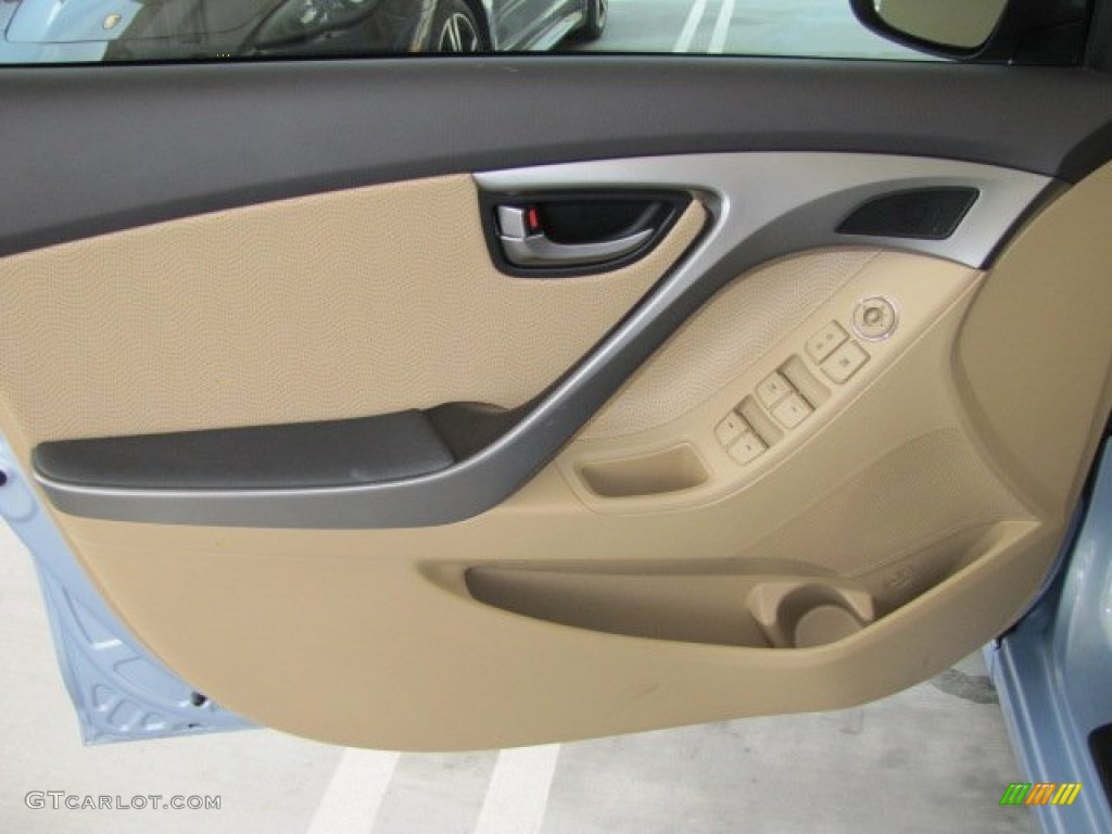 2012 Hyundai Elantra Limited Beige Door Panel Photo #67469011