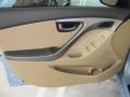 2012 Hyundai Elantra Beige Interior Door Panel Photo